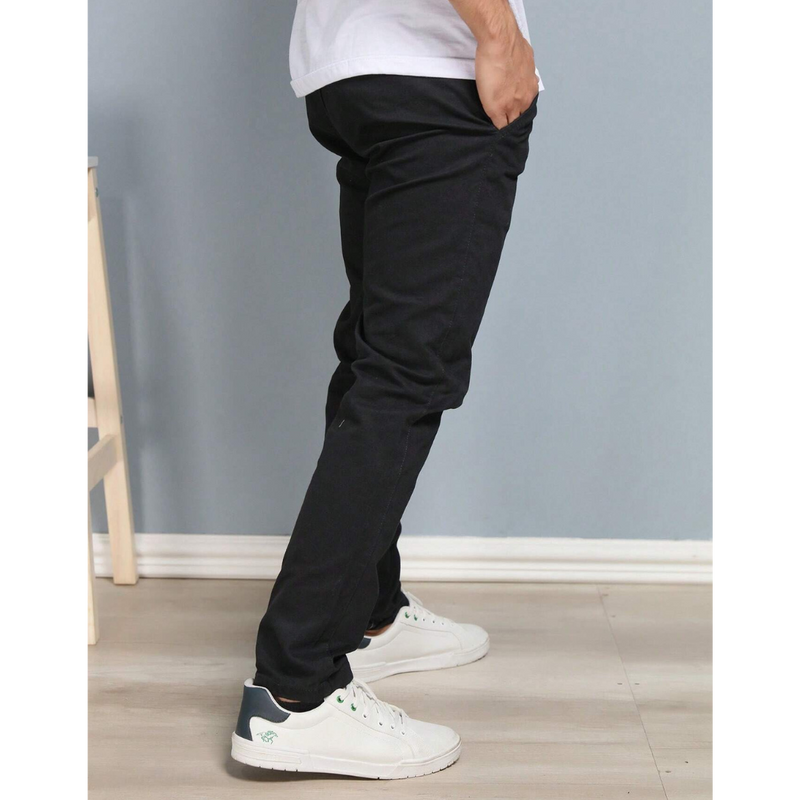 Kit 4 Calça Reta Masculina em Sarja + Brinde carteira minimalista