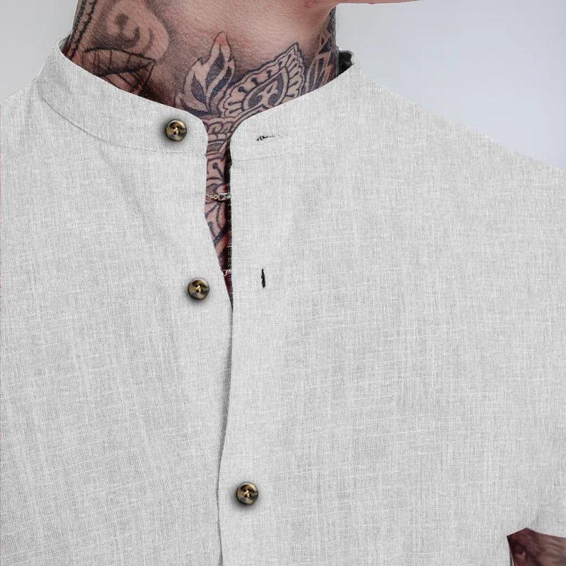 |Kit 2| Camisas Gola Padre em Tecido Premium Anti Amasso
