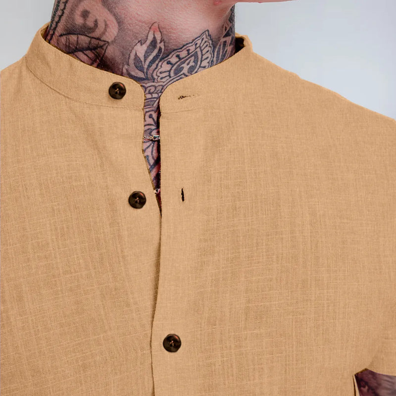 |Kit 2| Camisas Gola Padre em Tecido Premium Anti Amasso