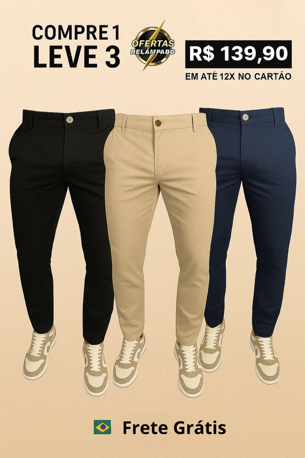 COMPRE 1 LEVE 3 - Calça Alfaiataria Mônaco com Ajuste!